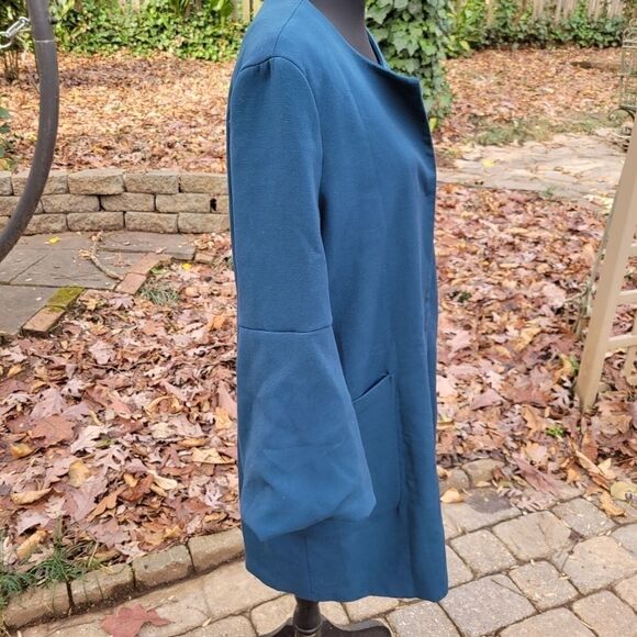 Bagatelle Heritage Blue Long Coat Size Large - Picture 4 of 11